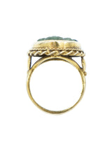 1960s Handcarved Jade Ring Fine Jewelry arcadeshops.com