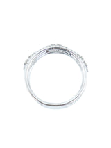 18k White Gold Cut Out Chain Motif Band Fine Jewelry arcadeshops.com