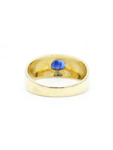 18k Yellow Gold Bezel Sapphire Cigar Band Fine Jewelry arcadeshops.com