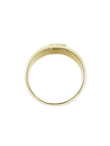 18k Yellow Gold Bezel Sapphire Cigar Band Fine Jewelry arcadeshops.com
