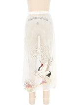 Crane Embellished Crochet Skirt Bottom arcadeshops.com
