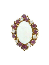 18K Opal Halo Ring Fine Jewelry arcadeshops.com