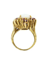 18K Opal Halo Ring Fine Jewelry arcadeshops.com