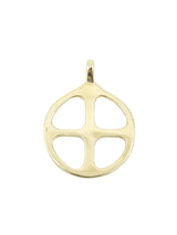 14k Circle Cross Charm Fine Jewelry arcadeshops.com