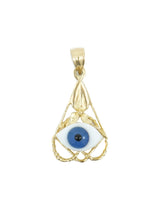 14k Glass Evil Eye Pendant Fine Jewelry arcadeshops.com