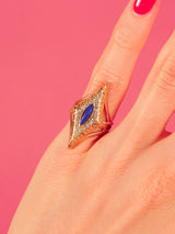 18k Marquis Lapiz And Diamond Cocktail Ring Fine Jewelry arcadeshops.com