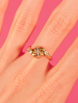 18k Knotted Diamond Ring Fine Jewelry arcadeshops.com