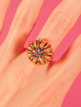 18k Gold Sapphire Flower Ring Fine Jewelry arcadeshops.com