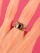 14k Articulated Sapphire and Diamond Ring Fine Jewelry arcadeshops.com