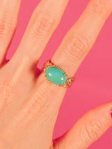14k Turquoise Cabochon Ring Fine Jewelry arcadeshops.com