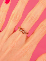 14k Gold Carved Floral Motif Ring Fine Jewelry arcadeshops.com