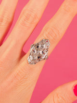 Art Deco Platinum Openwork Ring Fine Jewelry arcadeshops.com
