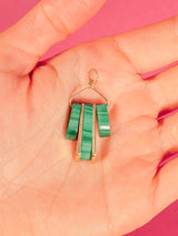 Geometric Malachite Charm Fine Jewelry arcadeshops.com