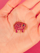 18k Ruby And Sapphire Elephant Charm Fine Jewelry arcadeshops.com