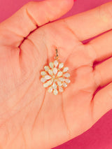 14k Diamond Opal Flower Charm Fine Jewelry arcadeshops.com