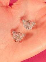 18k Diamond Butterfly Earrings Fine Jewelry arcadeshops.com