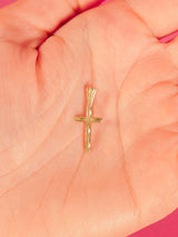 14k Micro Cross Charm Fine Jewelry arcadeshops.com