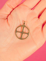 14k Circle Cross Charm Fine Jewelry arcadeshops.com