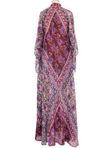 Adini Block Printed Angel Sleeve Caftan Dress arcadeshops.com