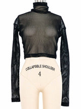 Romeo Gigli Black Fishnet Top Top arcadeshops.com