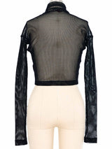 Romeo Gigli Black Fishnet Top Top arcadeshops.com