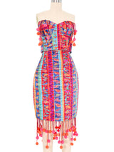 Pom Pom Embellished Bustier Ensemble Suit arcadeshops.com