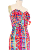 Pom Pom Embellished Bustier Ensemble Suit arcadeshops.com