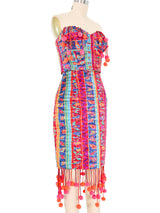 Pom Pom Embellished Bustier Ensemble Suit arcadeshops.com