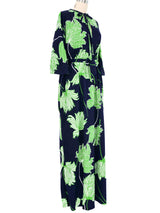 Lanvin Graphic Floral Caftan Dress arcadeshops.com