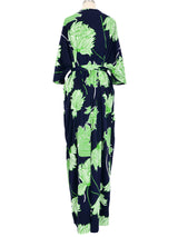 Lanvin Graphic Floral Caftan Dress arcadeshops.com