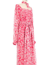 Christian Dior Floral Chiffon Caftan Dress arcadeshops.com