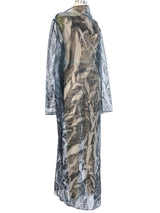 Krizia Textured Sheer Maxi Dress Dress arcadeshops.com