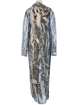 Krizia Textured Sheer Maxi Dress Dress arcadeshops.com