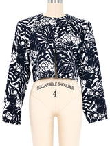 1994 Yves Saint Laurent Black And White Crop Jacket Jacket arcadeshops.com