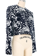 1994 Yves Saint Laurent Black And White Crop Jacket Jacket arcadeshops.com