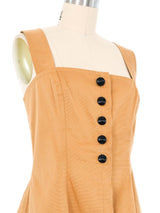 1992 Yves Saint Laurent Tan Ribbed Cotton Top Top arcadeshops.com