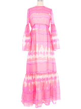 Malcolm Starr Watercolor Chiffon Maxi Dress Dress arcadeshops.com
