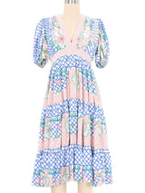 1970s Ossie Clark Celia Birtwell Floral Printed Dress Dress arcadeshops.com