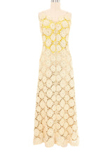 1970s Pauline Trigere Crochet Ensemble Dress arcadeshops.com