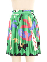 1991 Issey Miyake Printed Pleated Mini Skirt Bottom arcadeshops.com