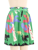 1991 Issey Miyake Printed Pleated Mini Skirt Bottom arcadeshops.com
