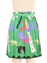 1991 Issey Miyake Printed Pleated Mini Skirt Bottom arcadeshops.com