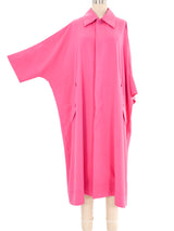 Issey Miyake Bright Pink Trench Coat Jacket arcadeshops.com