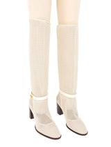 Christian Dior Cream Mesh Knee High Boots, 42 Accessory arcadeshops.com