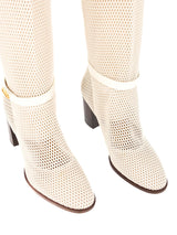 Christian Dior Cream Mesh Knee High Boots, 42 Accessory arcadeshops.com