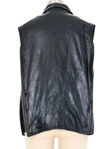 Ann Demeulemeester Zip Leather Vest Jacket arcadeshops.com