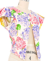 1970s Ungaro Quilted Floral Vest Jacket arcadeshops.com