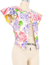 1970s Ungaro Quilted Floral Vest Jacket arcadeshops.com