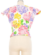 1970s Ungaro Quilted Floral Vest Jacket arcadeshops.com