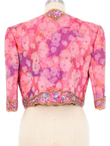 Mary McFadden Sequin Embellished Quilted Crop Jacket Jacket arcadeshops.com